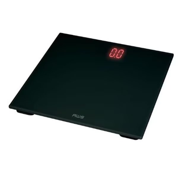 American Weigh Scales ZT150BLK Zeta Digital Bathroom Scale with Black Tempered Glass Platform, American Weigh Scales, Mfr#: ZT-150BK